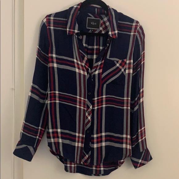 Rails Hunter Button Down in Patriot (Navy) and Red - Picture 3 of 7